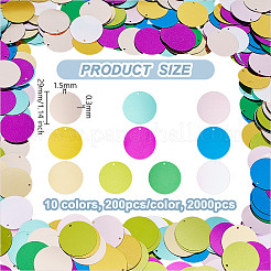 2000Pcs 10 Colors Ornament Accessories&nbsp;PVC-OC0001-14D