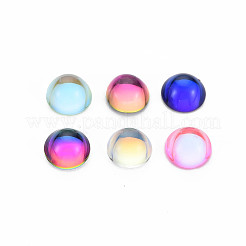Transparent K9 Glass Cabochons&nbsp;GGLA-S053-8mm-111