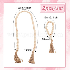Wood Bead Pendant Decoration&nbsp;AJEW-OC00001