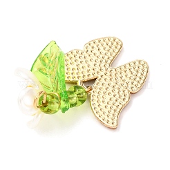 8Pcs 8 Colors Glass Seed Beaded Butterfly & Flower Pendants&nbsp;PALLOY-JF04461