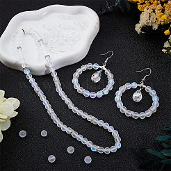120Pcs Synthetic Moonstone Beads Strands&nbsp;G-PA0001-75A