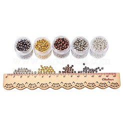5 Box Iron Round Spacer Beads&nbsp;IFIN-X0001-03-B-WH