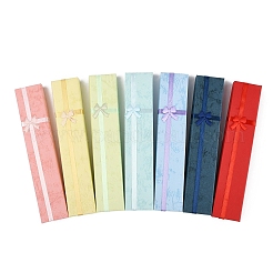 Cardboard Jewelry Necklace Boxes with Bowknot&nbsp;CON-YWC0006-01A