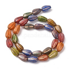 Painted Glass Beads Strands&nbsp;GLAA-B037-06