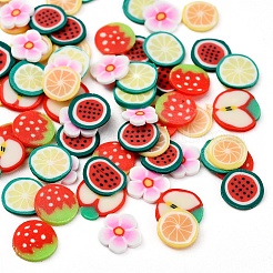 1800Pcs 6 Style Fruit Theme Handmade Polymer Clay Nail Art Decoration&nbsp;CLAY-YW0001-23