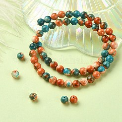 Synthetic Ocean White Jade Round Beads Strands&nbsp;G-YW0001-42B