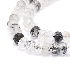 Natural Black Rutilated Quartz Beads Strands&nbsp;G-E569-H09
