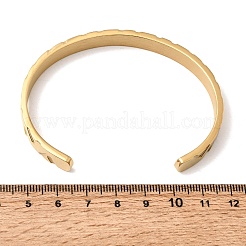 304 Stainless Steel Cuff Bangles for Women Men&nbsp;BJEW-H644-05G