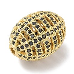 Rack Plating Brass Micro Pave Cubic Zirconia Beads&nbsp;KK-L224-024G