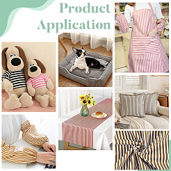 Cotton Fabric with Strip Pattern&nbsp;DIY-PH0037-96B