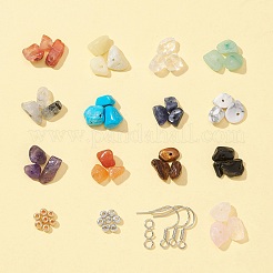 DIY Gemstone Chips Earring Making Kit&nbsp;DIY-FS0003-19
