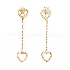 304 Stainless Steel Chain Tassel Earrings&nbsp;EJEW-I248-01