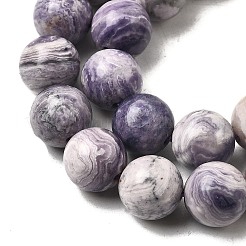 Natural Purple Stripe Jasper Beads Strands&nbsp;G-K350-C03-10mm