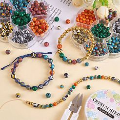 280Pcs 7 Colors Synthetic Malachite Beads&nbsp;G-SZ0001-98B