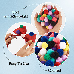 120Pcs 12 Colors Polyester High-elastic Pom Pom Ball&nbsp;DIY-TA0013-41