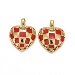 Rack Plating Brass Enamel Pendants&nbsp;KK-F832-04-G