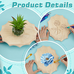 Unfinished Rubber Wood Timber Board&nbsp;WOOD-WH0131-32B