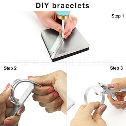 Ion Plating(IP) Stainless Steel Bangle Blanks&nbsp;DIY-H134-04G