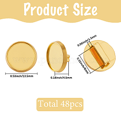 48Pcs Alloy Slide Charms Cabochon Settings&nbsp;FIND-SC0016-55B-G