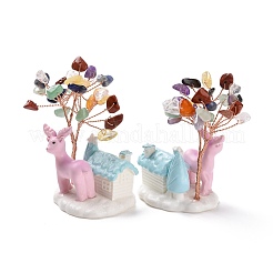 Natural Gemstone Tree Display Decoration&nbsp;DJEW-G030-01RG-02