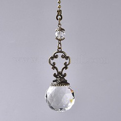 Faceted Glass Round Big Pendant Decorations&nbsp;HJEW-F007-A05