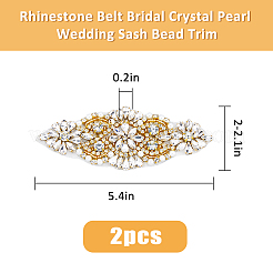 2Pcs Alloy with Rhinestone Sewing Decorate&nbsp;DIY-FH0006-82G