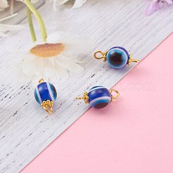 Evil Eye Resin Beads Link Connector&nbsp;PALLOY-JF00650