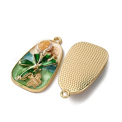 Light Gold Tone Alloy Enamel Pendants&nbsp;ENAM-B028-38KCG-02