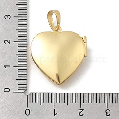 Brass Heart Locket Pendants&nbsp;KK-D431-084G