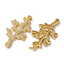 Brass Micro Pave Cubic Zirconia Pendants&nbsp;KK-A271-04G-04