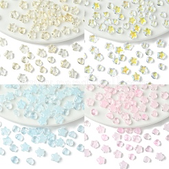 80Pcs 2 Styles Transparent Spray Painted Glass Beads&nbsp;GLAA-YW0003-72A