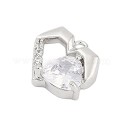 Brass Micro Pave Cubic Zirconia Charms&nbsp;LS-ZIRC-P122-01C-P01