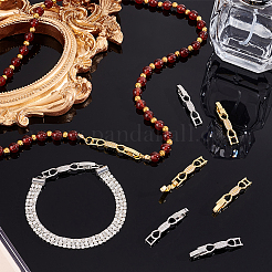 8Pcs 2 Colors Bowknot Rack Plating Brass Micro Pave Clear Cubic Zirconia Watch Band Clasps&nbsp;ZIRC-PH0001-32