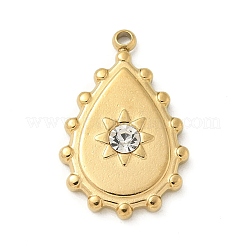 304 Stainless Steel Rhinestone Pendants&nbsp;STAS-I322-27G-04