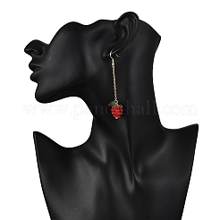 Handmade Lampwork Tassel Dangle Earrings&nbsp;EJEW-TA00658