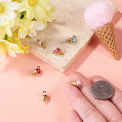 6Pcs 304 Stainless Steel Enamel Charms&nbsp;STAS-TA0006-42