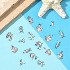 6Pcs 6 Styles Rack Plating Brass Charms&nbsp;KK-YW0003-94