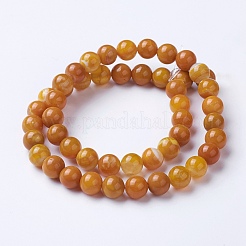 Natural Agate Beads Strands&nbsp;G-G754-08-8mm