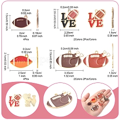 16Pcs 6 Styles Alloy Enamel Pendants&nbsp;ENAM-FS0002-44