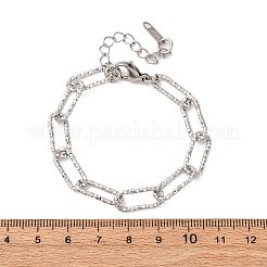 304 Stainless Steel Paperclip Chain Bracelets for Women Men&nbsp;BJEW-A048-01P