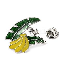 Fruit Theme Alloy Micro Pave Cubic Zirconia & Enamel Pendant Brooches&nbsp;CU-E001-03P