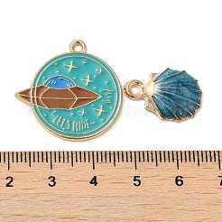 Alloy Enamel Pendants&nbsp;ENAM-MSMC001-13B