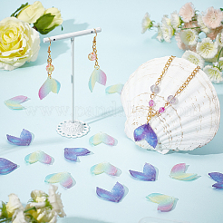 20Pcs 2 Colors Gradient Color Transparent Resin Pendants&nbsp;RESI-AR0001-24