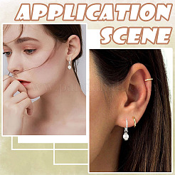 24Pcs 3 Styles Brass Textured Hoop Earrings&nbsp;EJEW-SC0010-89S