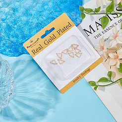 10Pcs Brass Micro Pave Clear Cubic Zirconia Links/Connectors&nbsp;KK-BBC0018-22