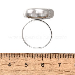 304 Stainless Steel Adjustable Finger Ring&nbsp;RJEW-H244-02P