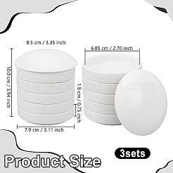 3Pcs Porcelain Ink Box&nbsp;AJEW-GO0005-48