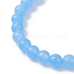 4Pcs 4 Colors 6.5MM Natural Dyed Malaysia Jade Round Beaded Stretch Bracelet Sets for Women&nbsp;BJEW-JB12267