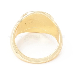 Yin Yang Pattern Flat Round Enamel Finger Ring for Girl Women&nbsp;RJEW-Z010-04LG-RS