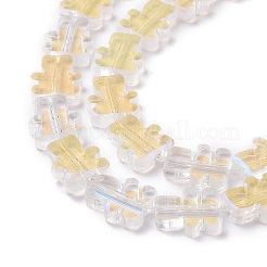 Transparent Electroplate Glass Beads Strands&nbsp;GLAA-F122-05F